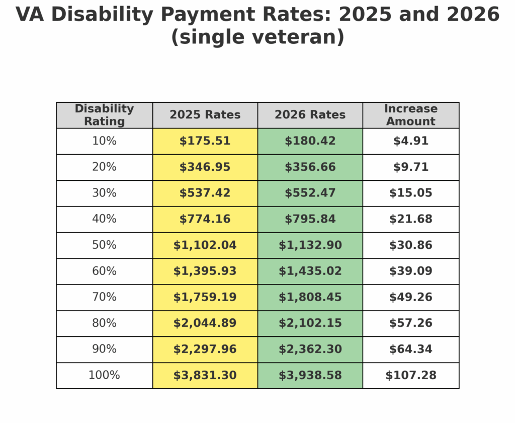 Va Rating Math 2026 VA Disability Pay Chart & Rates: 2.8% COLA Increase | After Service